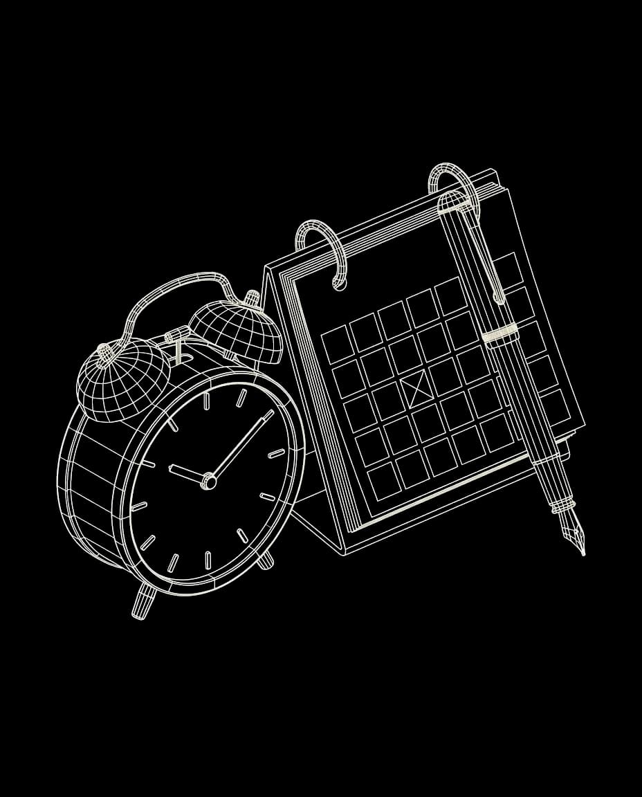 Isometric wireframe icon for Job Booking