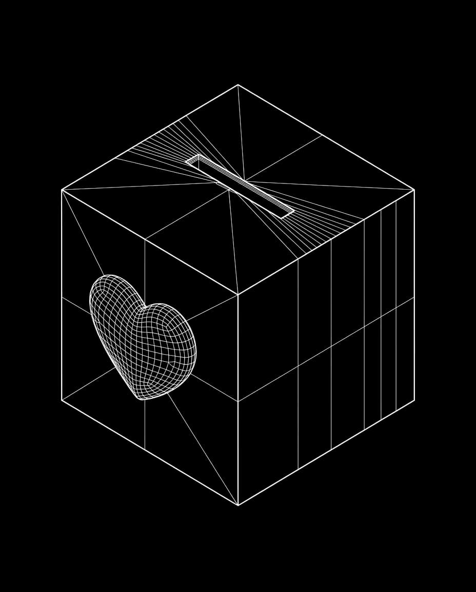 Isometric wireframe icon for Event Enquiries