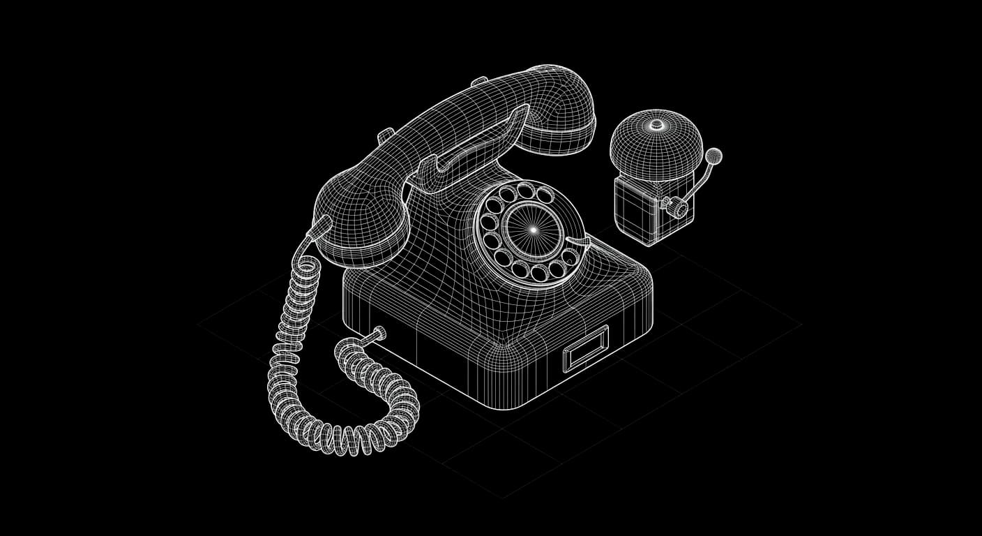 Isometric wireframe icon for Emergency routing